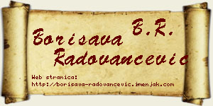Borisava Radovančević vizit kartica